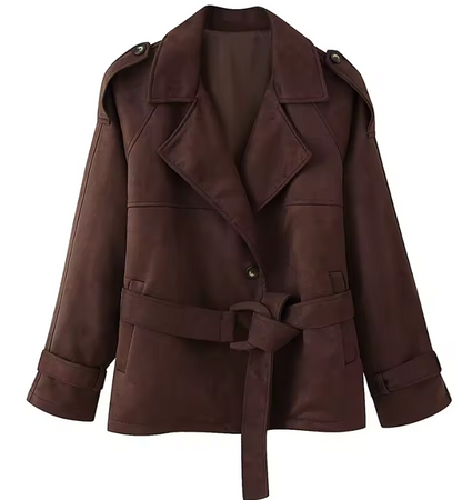 Nir | Suede Jacket with Belt