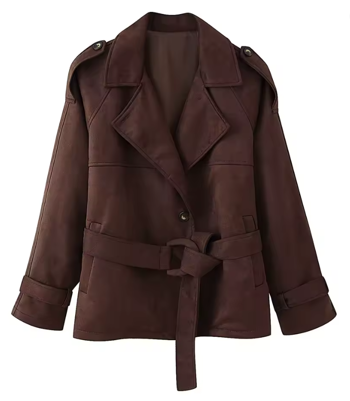 Nir | Suede Jacket with Belt