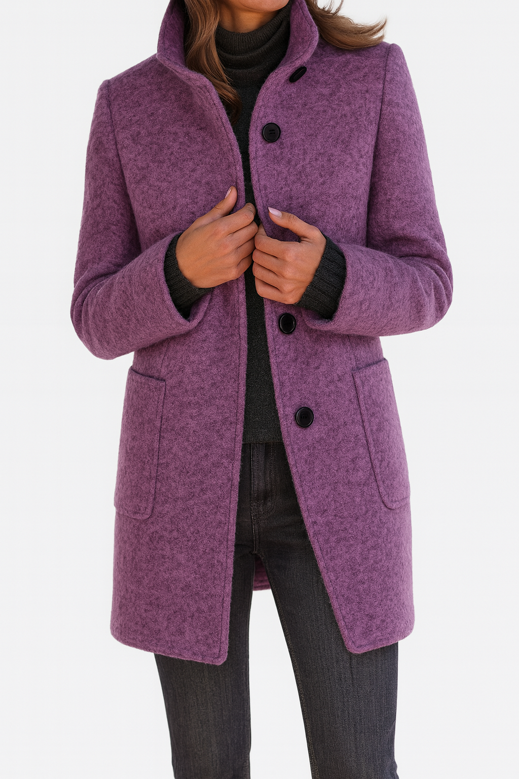 ZU | Women's coat with high collar