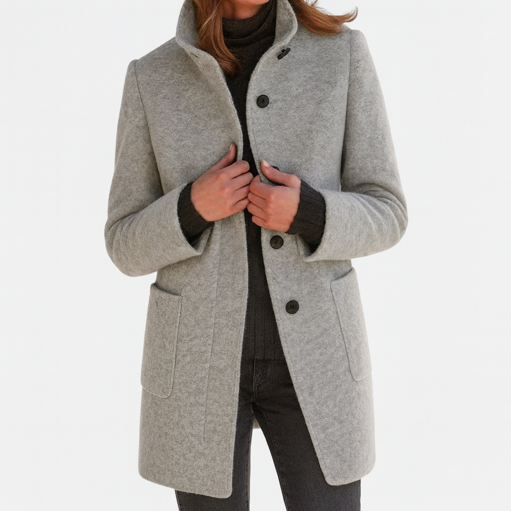 ZU | Women's coat with high collar