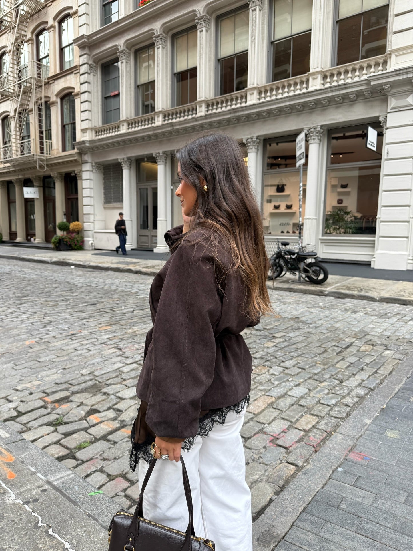 Nir | Suede Jacket with Belt